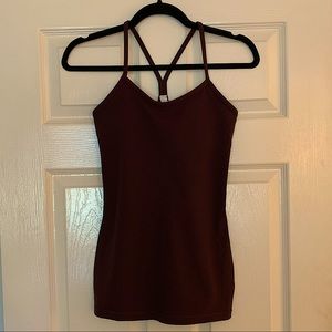 Maroon Lululemon Racerback Tank with built in bra